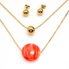 Stainless steel jewelry set Necklace and earrings Wholesale