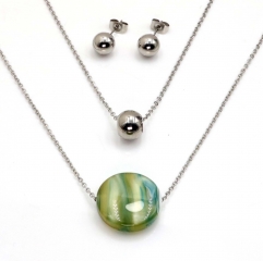 Stainless steel jewelry set Necklace and earrings Wholesale