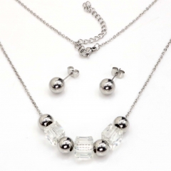 Stainless steel jewelry set Necklace and earrings Wholesale