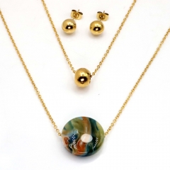 Stainless steel jewelry set Necklace and earrings Wholesale