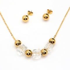 Stainless steel jewelry set Necklace and earrings Wholesale