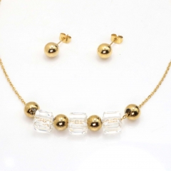 Stainless steel jewelry set Necklace and earrings Wholesale