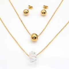 Stainless steel jewelry set Necklace and earrings Wholesale