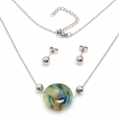 Stainless steel jewelry set Necklace and earrings Wholesale