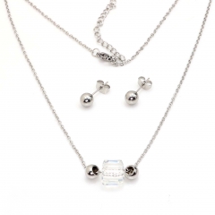Stainless steel jewelry set Necklace and earrings Wholesale