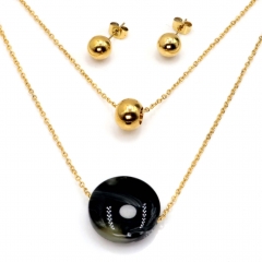Stainless steel jewelry set Necklace and earrings Wholesale