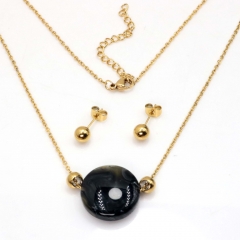 Stainless steel jewelry set Necklace and earrings Wholesale