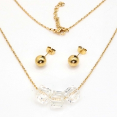 Stainless steel jewelry set Necklace and earrings Wholesale