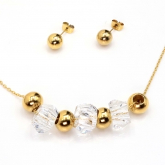 Stainless steel jewelry set Necklace and earrings Wholesale