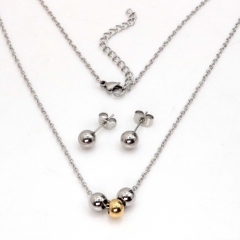 Stainless steel jewelry set Necklace and earrings Wholesale