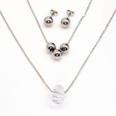 Stainless steel jewelry set Necklace and earrings Wholesale
