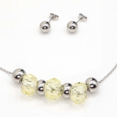 Stainless steel jewelry set Necklace and earrings Wholesale
