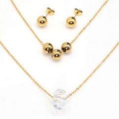Stainless steel jewelry set Necklace and earrings Wholesale