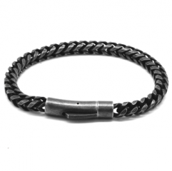 European and American men's retro magnet buckle stainless steel bracelet