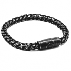 European and American men's retro magnet buckle stainless steel bracelet