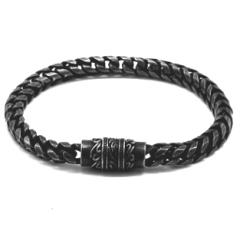European and American men's retro magnet buckle stainless steel bracelet