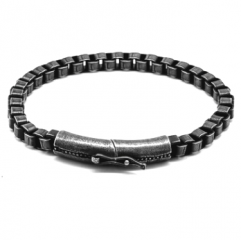 European and American men's retro magnet buckle stainless steel bracelet