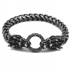 European and American men's retro magnet buckle stainless steel bracelet
