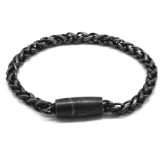 European and American men's retro magnet buckle stainless steel bracelet