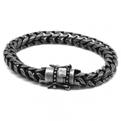 European and American men's retro magnet buckle stainless steel bracelet