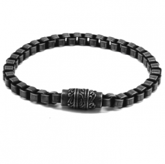 European and American men's retro magnet buckle stainless steel bracelet