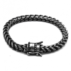European and American men's retro magnet buckle stainless steel bracelet