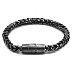 European and American men's retro magnet buckle stainless steel bracelet