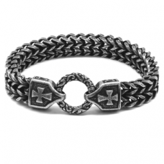European and American men's retro magnet buckle stainless steel bracelet
