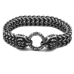 European and American men's retro magnet buckle stainless steel bracelet