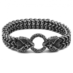 European and American men's retro magnet buckle stainless steel bracelet