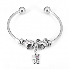 Stainless steel jewelry Pandor a Charms Bracelet wholesale