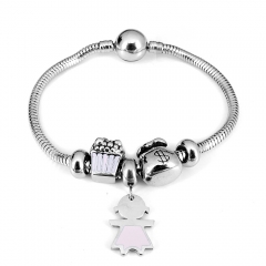 Stainless steel jewelry Pandor a Charms Bracelet wholesale