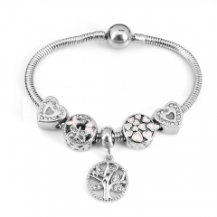 Stainless steel jewelry Pandor a Charms Bracelet wholesale