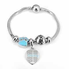 Stainless steel jewelry Pandor a Charms Bracelet wholesale