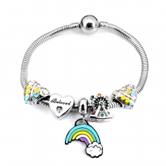 Stainless steel jewelry Pandor a Charms Bracelet wholesale