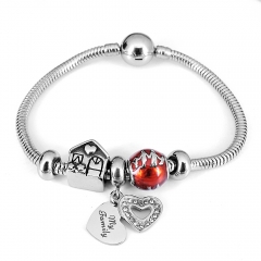 Stainless steel jewelry Pandor a Charms Bracelet wholesale