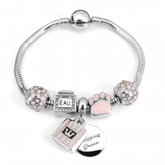 Stainless steel jewelry Pandor a Charms Bracelet wholesale
