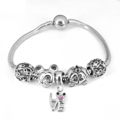 Stainless steel jewelry Pandor a Charms Bracelet wholesale