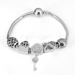 Stainless steel jewelry Pandor a Charms Bracelet wholesale