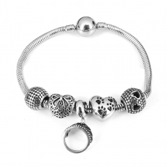 Stainless steel jewelry Pandor a Charms Bracelet wholesale