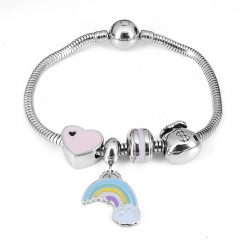 Stainless steel jewelry Pandor a Charms Bracelet wholesale