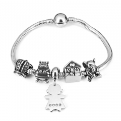 Stainless steel jewelry Pandor a Charms Bracelet wholesale