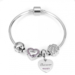 Stainless steel jewelry Pandor a Charms Bracelet wholesale