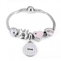 Stainless steel jewelry Pandor a Charms Bracelet wholesale