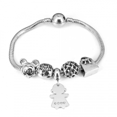 Stainless steel jewelry Pandor a Charms Bracelet wholesale