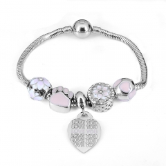Stainless steel jewelry Pandor a Charms Bracelet wholesale