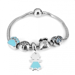 Stainless steel jewelry Pandor a Charms Bracelet wholesale