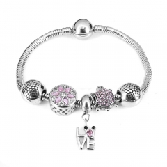 Stainless steel jewelry Pandor a Charms Bracelet wholesale