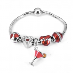 Stainless steel jewelry Pandor a Charms Bracelet wholesale
