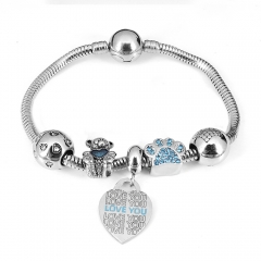 Stainless steel jewelry Pandor a Charms Bracelet wholesale